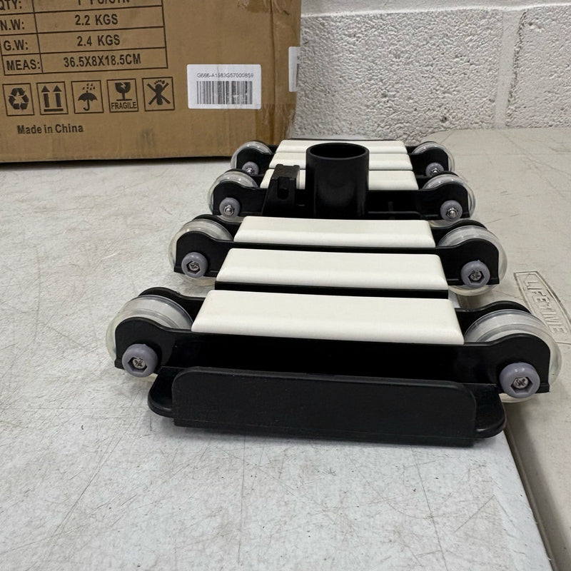 14in Pool Vacuum Brush Head Plastic Handheld Pool Purge Suction Cleaner w Wheels