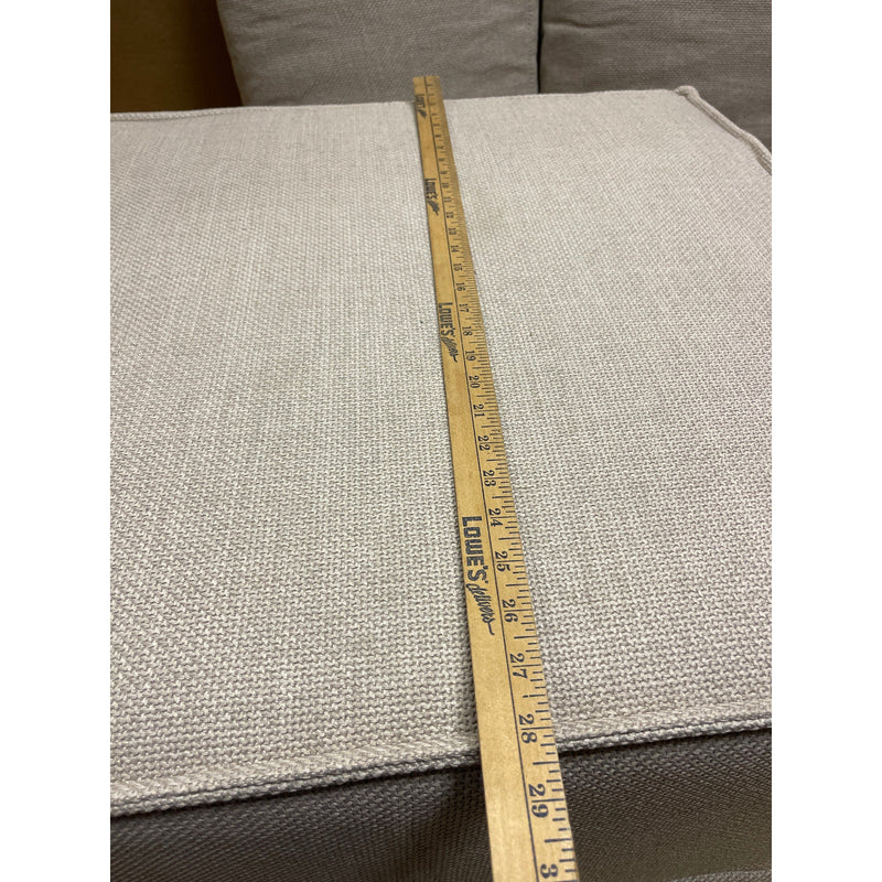 28 x 28 x 16" H Set-of-2 Ottomans w Legs, Living Room Furniture, Beige