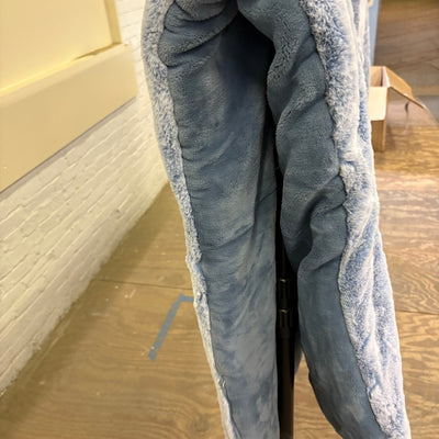 UGG Twin Comforter Set w 1 Pillow Sham, Extra Soft & Fuzzy, Reversible - Blue