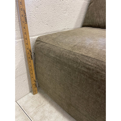 37" x 25" x 23" Floor Seat, Cushion Chair with Soft Fabric, Grey, with Pillow