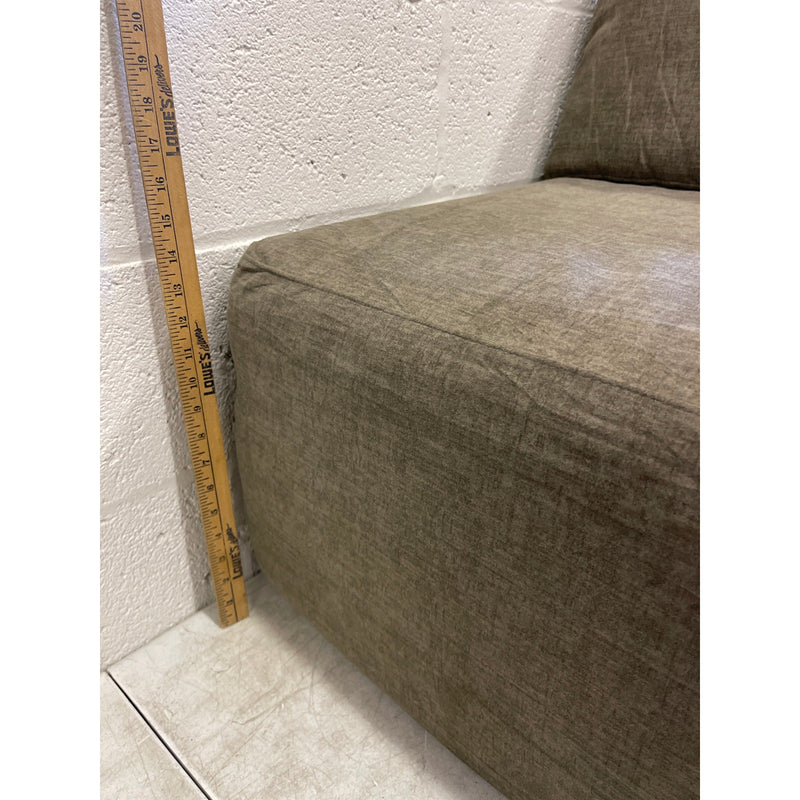 37" x 25" x 23" Floor Seat, Cushion Chair with Soft Fabric, Grey, with Pillow