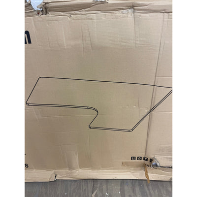 Flexispot Desk Top Only No Frame, L-shaped 63" x 43" 1-Piece Brown CHIPPED