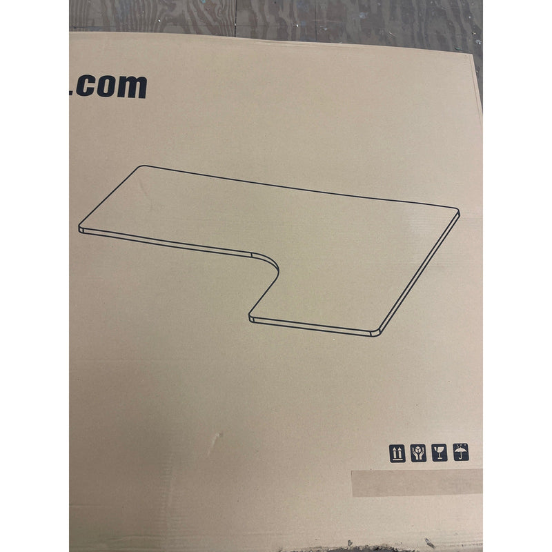 Flexispot Desk Top Only No Frame, L-shaped 1-Piece, 63" x 43" x 1" Brown