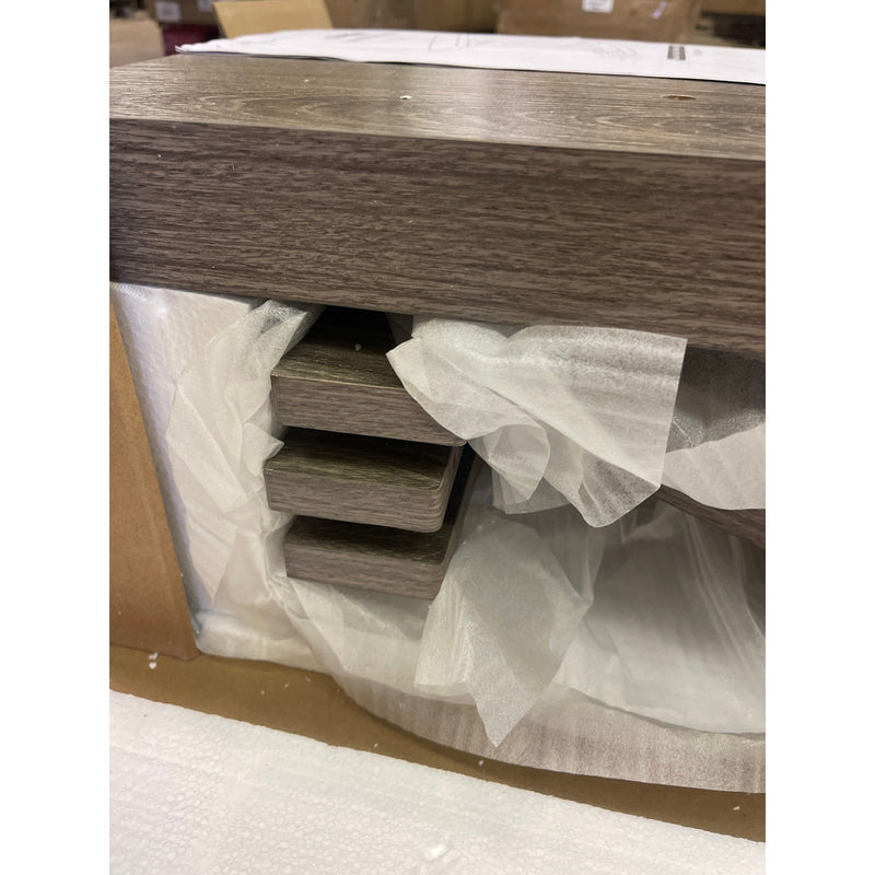 Tribesigns 39" Farmhouse Console Table Entryway Table, Geometric Base Gray, READ
