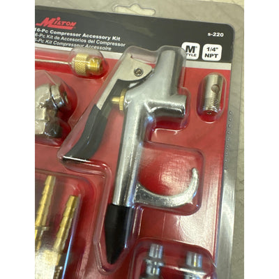 Milton Industries M Style 1/4" NPT Compressor Starter Kit - 16 Piece, Air Tools