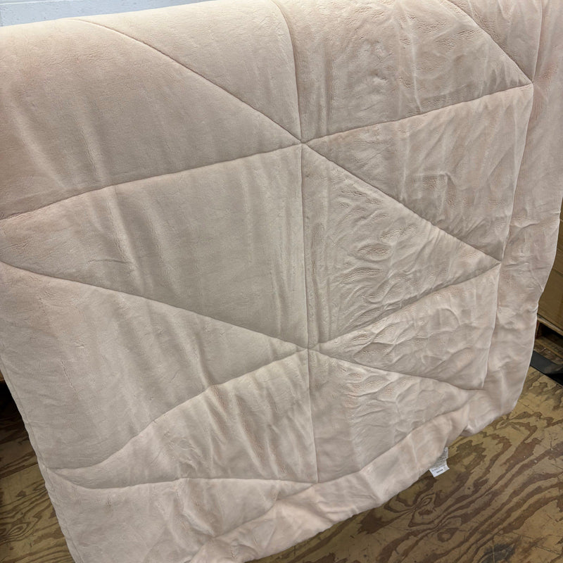 UGG Queen Comforter Soft Bedding Reversible with Fluffy Side- Tan / White