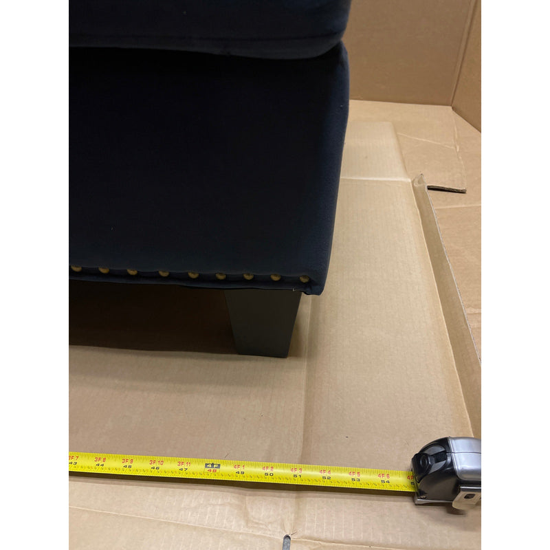 52x31x29" Sectional Couch PIECE, Love Seat, Living Room Furniture, Soft Velvet - Dark Blue