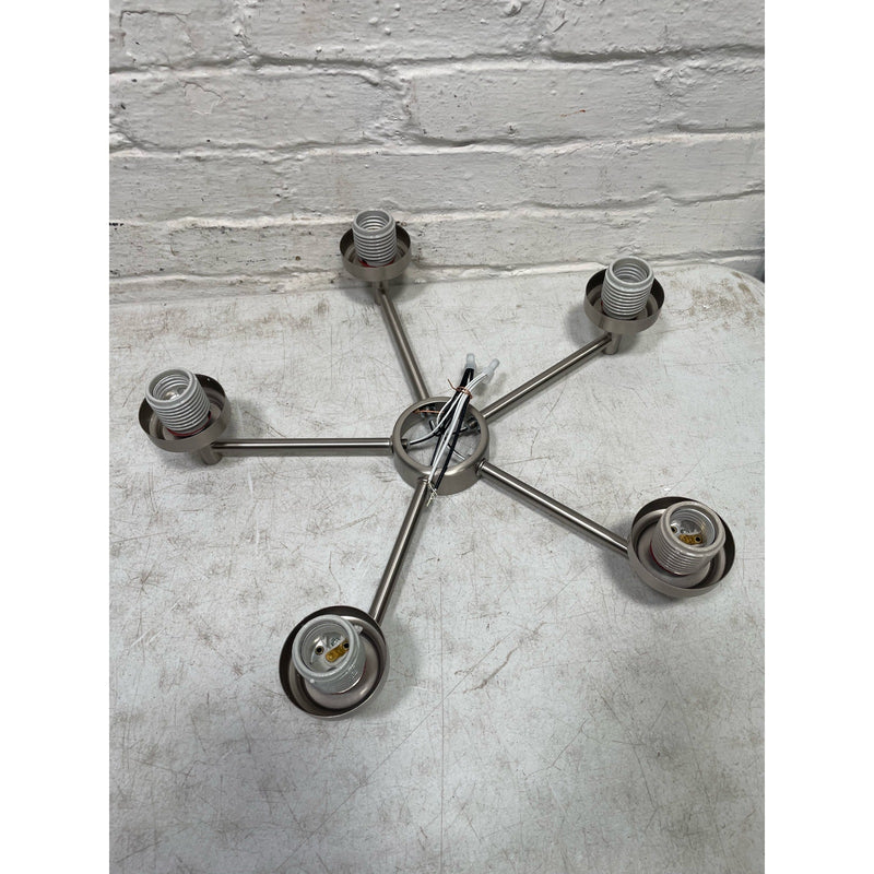 19.75" 5-Light Brushed Nickel Shaded Chandelier, KICHLER Winslow SEE DETAILS