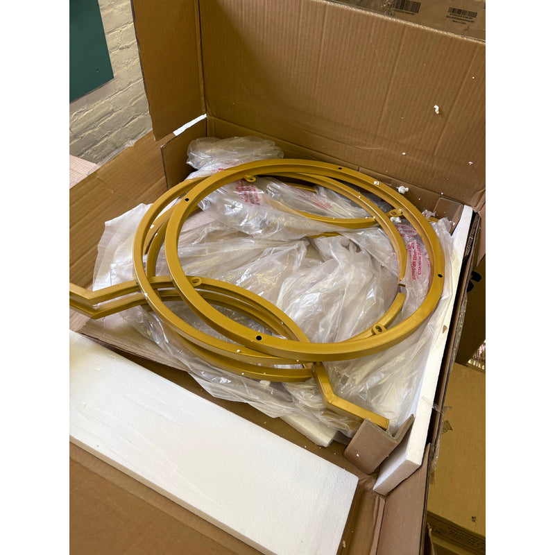 Tribesigns Round End Table Modern Bedside Table Faux Marble Top MISSING HARDWARE