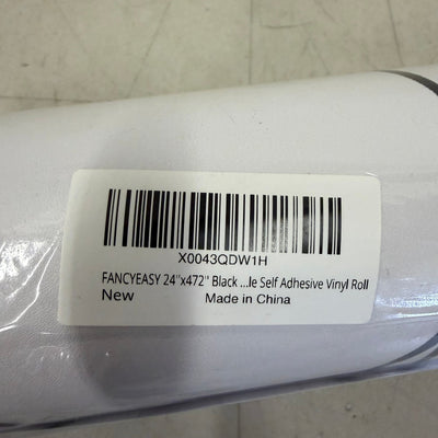 Black & White Curved Geometric Peel and Stick Wallpaper (24"x472"), Removable