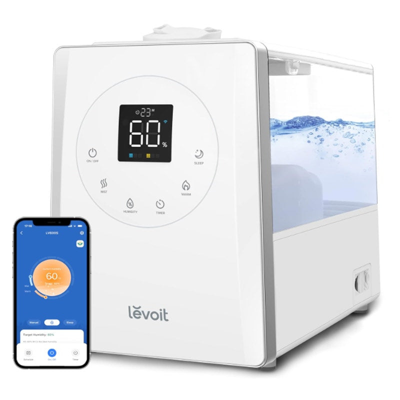LEVOIT Smart Warm and Cool Mist Humidifier 6L 753ft² Coverage - White LV600S