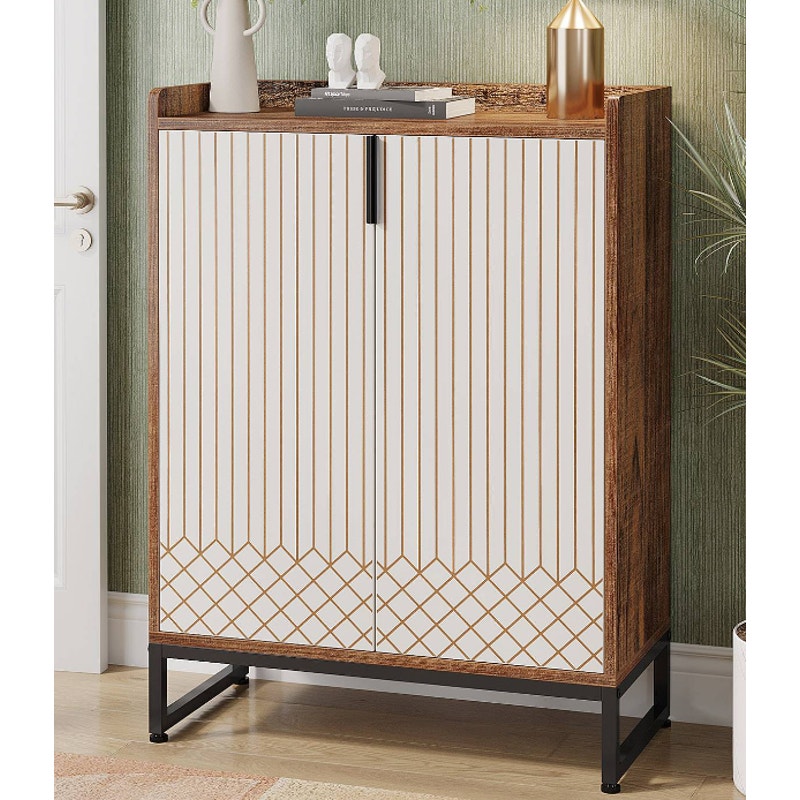 Tribesigns Modern Shoe Cabinet with 2-Doors, 5-Tier Footwear Rack Organizer
