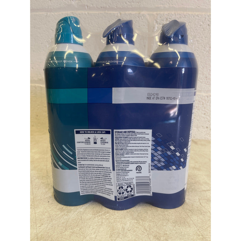 Lysol Air Sanitizer Spray White Linen (2) & Simple Fresh (1) Scent 36 oz 3 Count