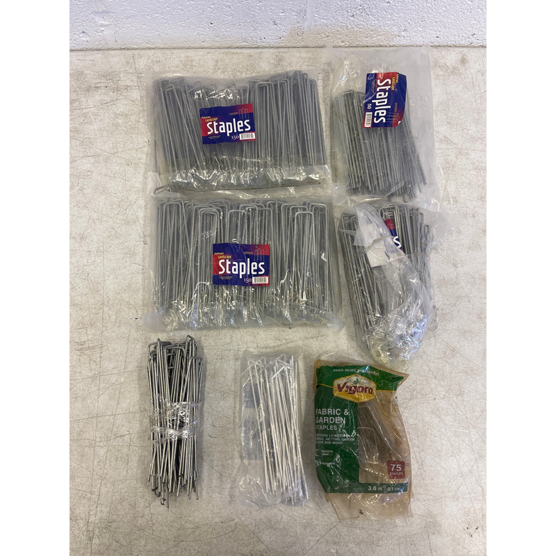 Ashman 500+ Count Galvanized Garden Stakes Landscape and Fence Sod Staples