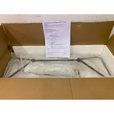 WINSHEN 6-Lights Kitchen Island Pendant Lighting in Black Finish, 43" x 14" x 7"