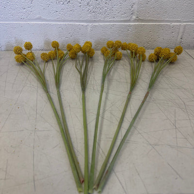 Set-of-6 Pod Bundle Artificial Flower Set (25in L) Durable Faux Greenery- Yellow