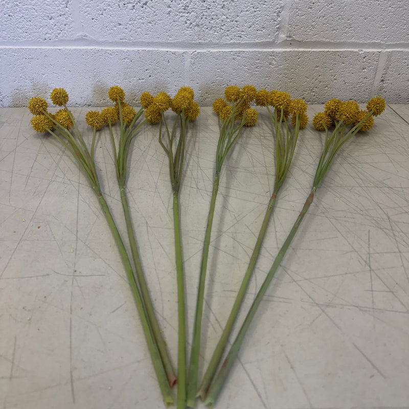 Set-of-6 Pod Bundle Artificial Flower Set (25in L) Durable Faux Greenery- Yellow