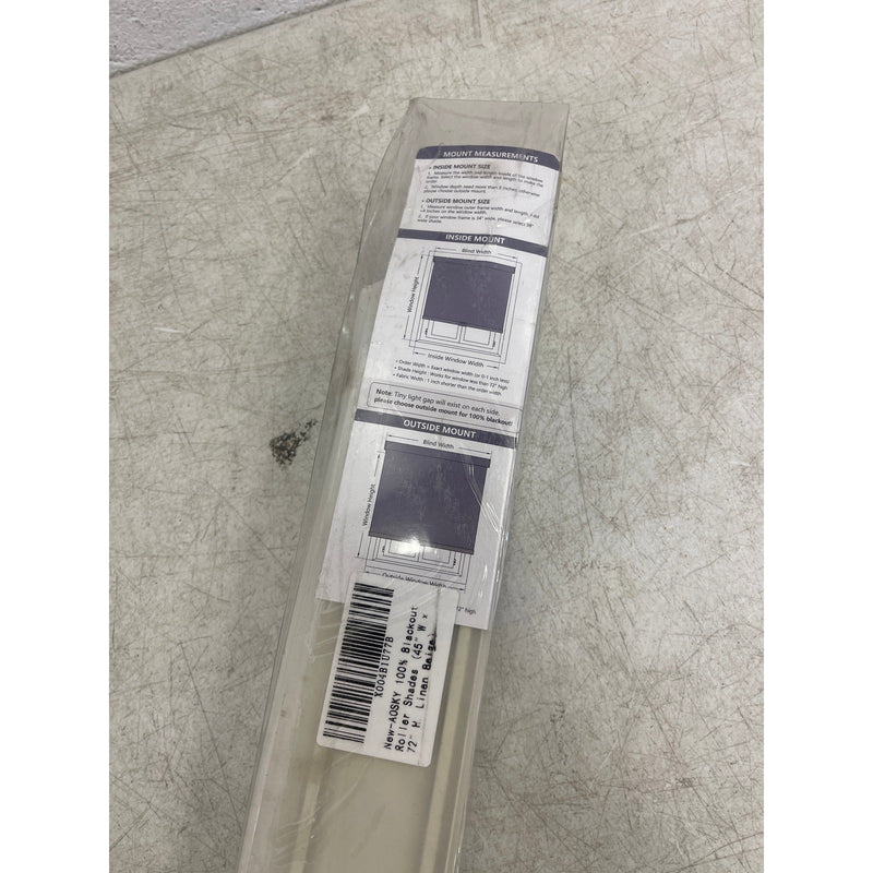 AOSKY Cordless Roller Shades Blackout Blinds, Windows 45" W x 72" H White READ