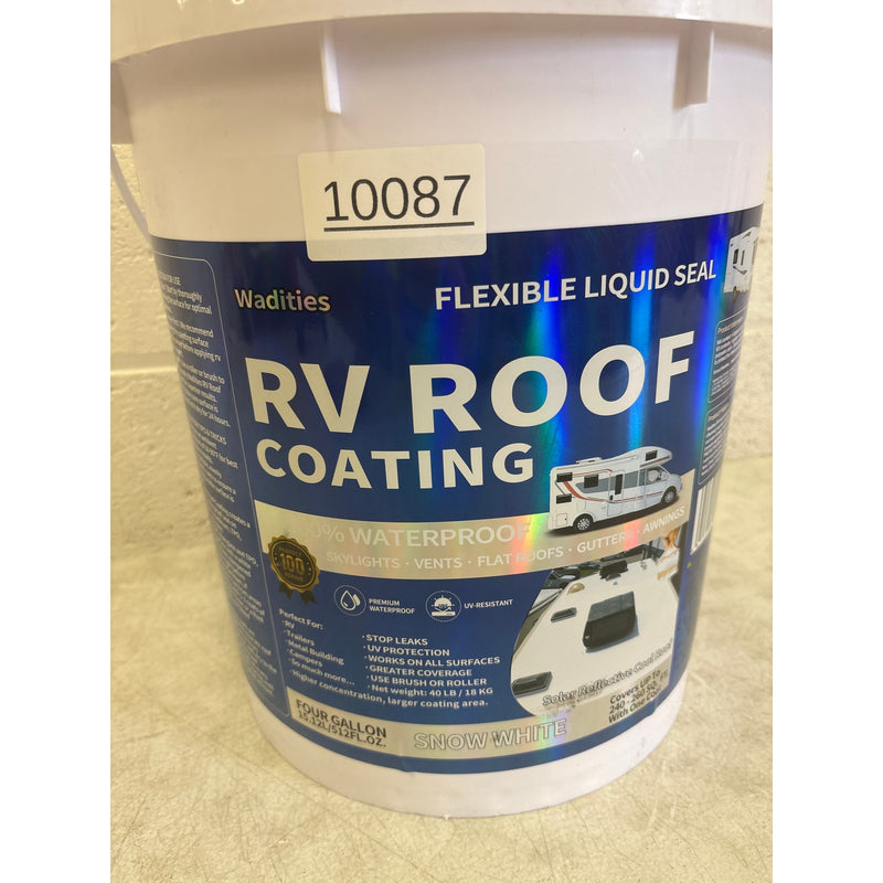 Wadities RV Roof Coating White, Waterproof Solar Reflective Sealant, Flexible RV
