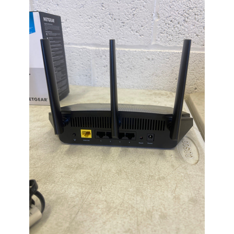 NETGEAR - AX1800 Wi-Fi 6 Router with Ethernet cable, Power adapter - Black