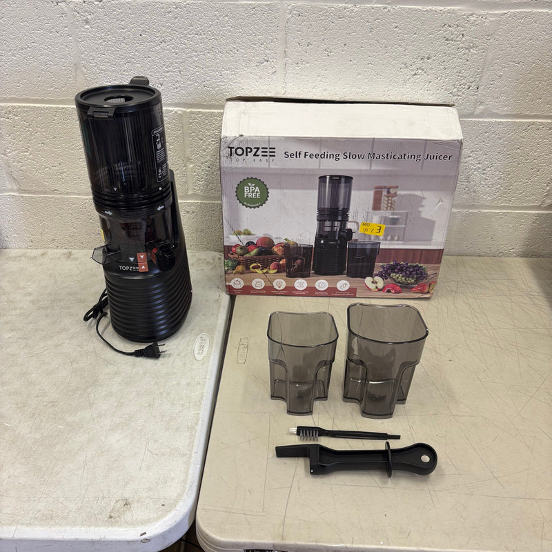 Topzee Self feeding Slow Masticating Juicer, One Speed JE120-332M00B SEE DETAILS