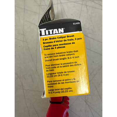 Titan Products 3 Piece Brake Caliper Brush, Stainless Steel, Brass, Soft Plastic