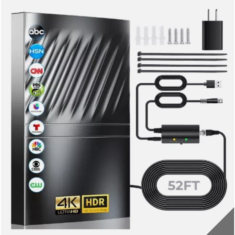 2000+ Miles Indoor/Outdoor HDTV Antenna SW218-HD005, HDTV Digital,4K Ultra HD