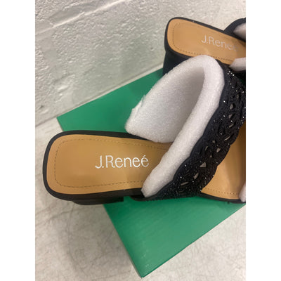 J. Renee, Keetana Sandal Heel, Women's Shoes, Size 10 Wide, Rhinestones - Black