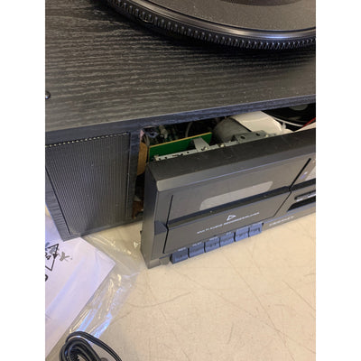 Crosley CR7010A-BK Ridgemont 3-Speed Turntable with Bluetooth, AM/FM Radio