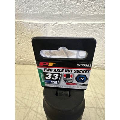 Performance Tool 33mm Front Wheel Drive Axle Nut Socket - 1/2" Drive - W80553