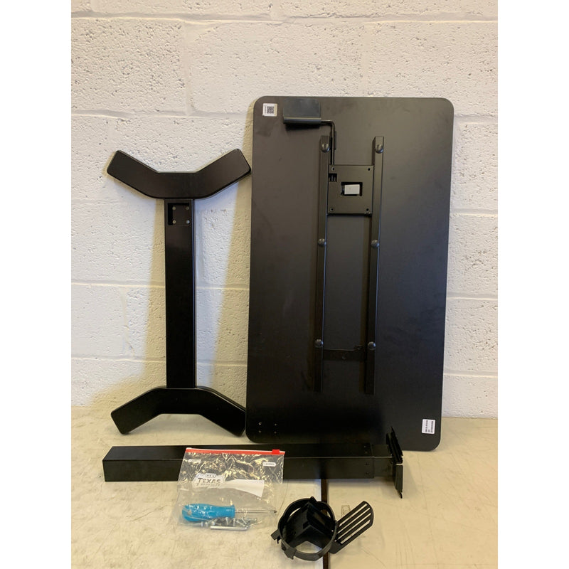 FLEXISPOT Adjustable Sliding Bedside Table w Hidden Casters 32in x 18in BLACK