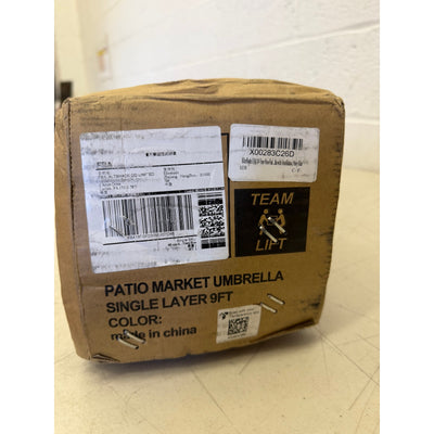 EliteShade 9Ft Patio Market Umbrella w Ventilation, Crank & Tilt - Navy Blue