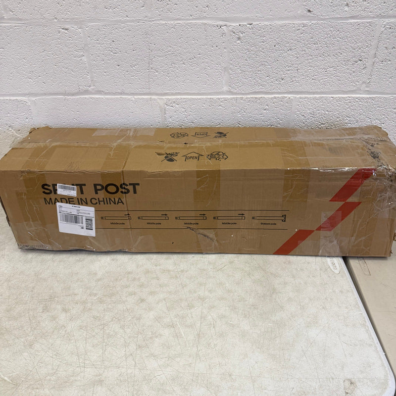 20ft Light Pole Adjustable Metal Post with Mounting Rebar Cage, Black, Pole ONLY