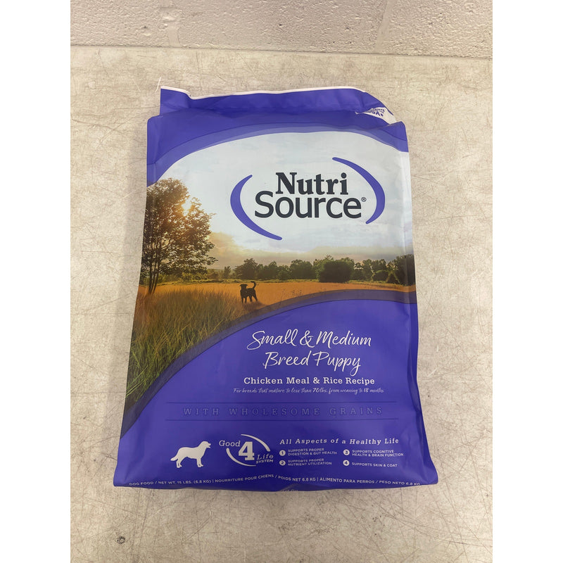 Alimento seco para cachorros NutriSource, elaborado con harina de pollo y arroz, 15 lb