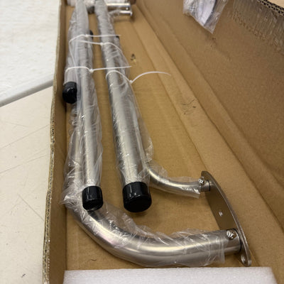 Room Darkening Wrap Around Double Curtain Rods for Window 28-48", Satin Nickel