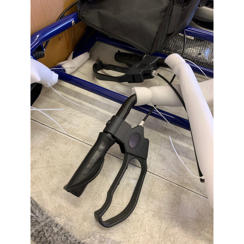 Medical Rollator Walker with Seat Foldable Blue Adjustable Seat w Storage Pouch