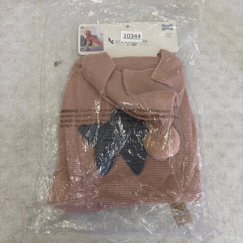 Koolaburra by UGG Pet Koola Star Hoodie for Dogs, 20-21" Collar, Pink Jacket, XL