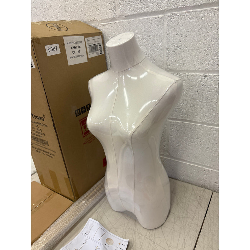 DamyTroso Female Mannequin Torso, Dress Form for Sewing 55-71" Height Adjustable