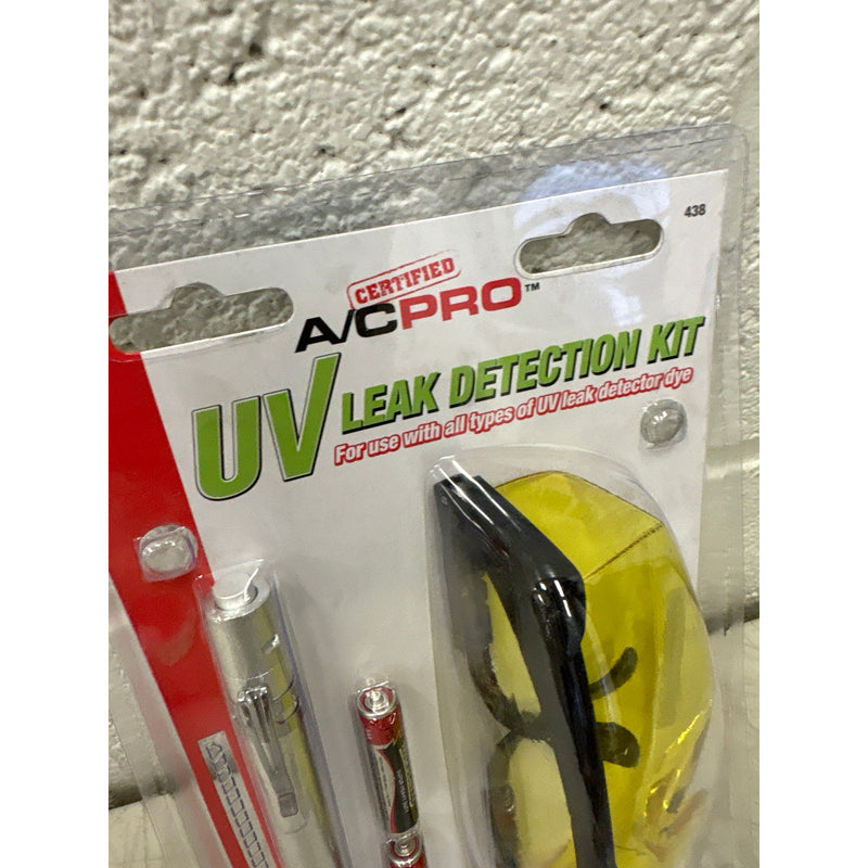 Certified A/C Pro UV Leak Detection Kit UV Light with Safety Glasses Auto Tools