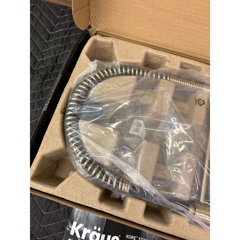 KRAUS Britt Commercial Style Pre-Rinse Kitchen Faucet with Deck Plate - Gold