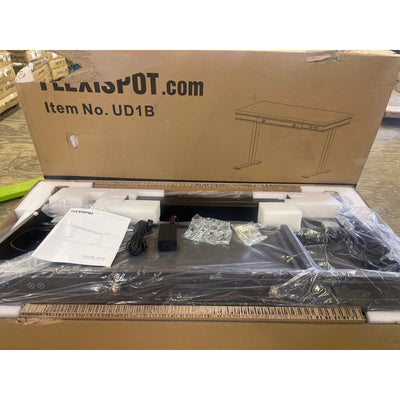 Escritorio de pie eléctrico FLEXISPOT con cajón de 122 x 61 cm y puerto USB, color marrón, UD1B