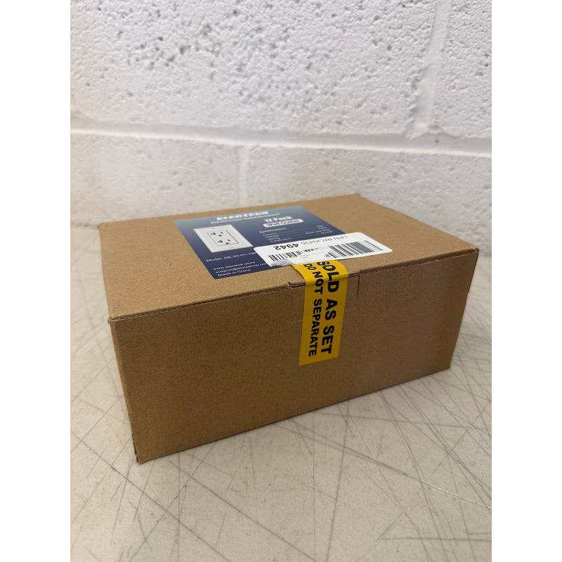 (12pk) ELECTECK 20A Decorator Electrical Wall Receptacle Outlet 125V White
