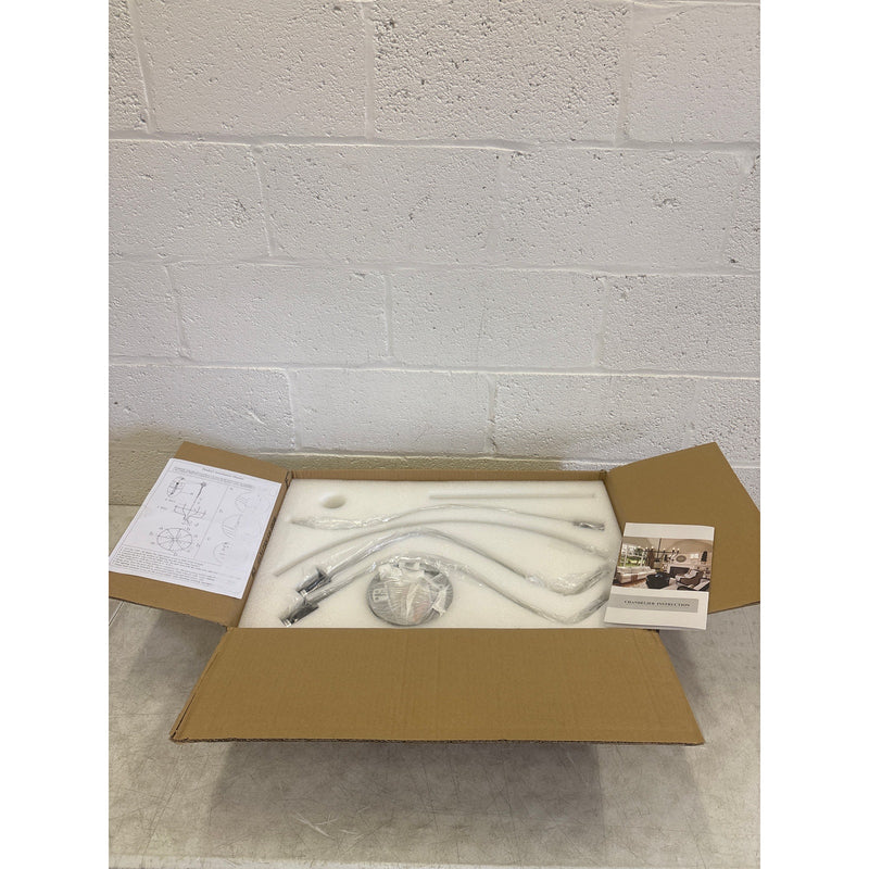 TDGXFL 6-Light Black Chandelier Light Fixture Wagon Wheel Chandelier 28.6in E12