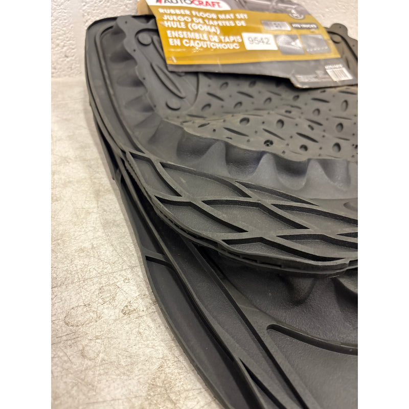 Autocraft Rubber Floor Mat Set 4 Pieces Fits Trucks, Black - ACFS4581B