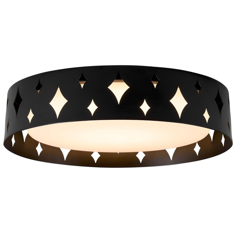 Puncoll Black Flush Mount Light Fixture - 13-inch Ceiling Lights 3000K -C3949 BK