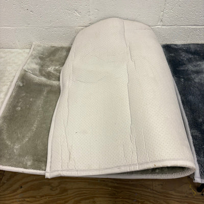 Set-of-2 Large Soft Fuzzy Rugs, 34" x 60" Area Rug, Home Decor, Non Slip - Gray