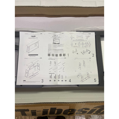 Tribesigns 2-Tier Console Table 70.8" Sofa Table Hallway Table, Open Shelf, Gray