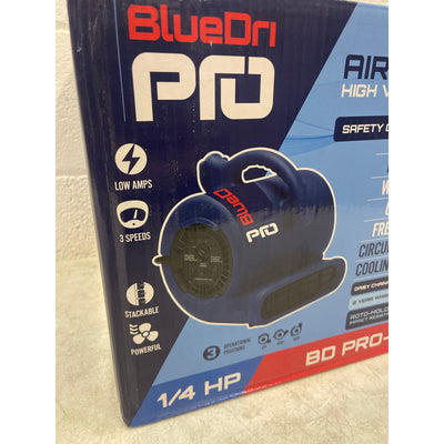 BlueDri 1/4 HP 900 CFM Air Mover Water Damage Restoration Equipment Carpet Dryer