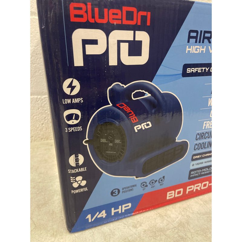 BlueDri 1/4 HP 900 CFM Air Mover Water Damage Restoration Equipment Carpet Dryer