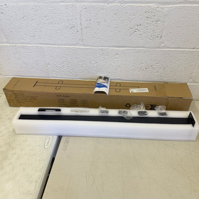 Domart Stainless Steel Square Glass Railing Post System with Clamp, 85cm, Black